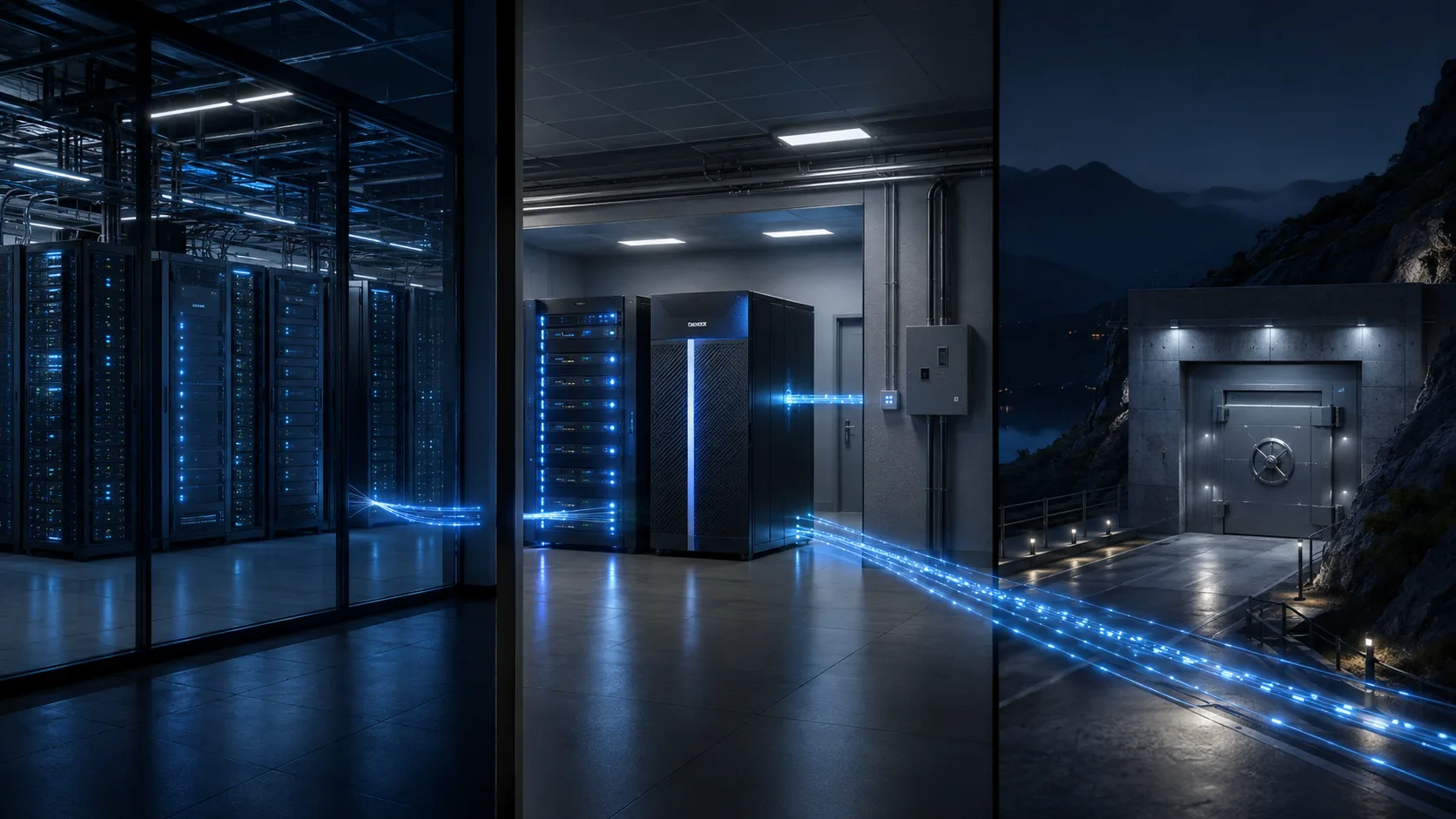 Mehrstufige Backup-Architektur mit getrenntem, unveränderbarem Sicherungsspeicher