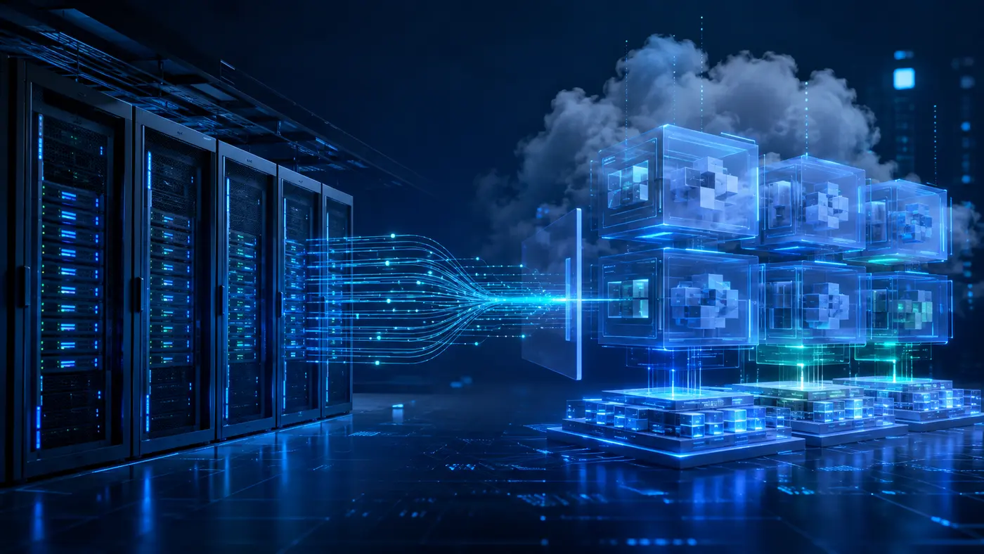 Praxisnahes Motiv zu Cloud & Virtualisierung von AOIT