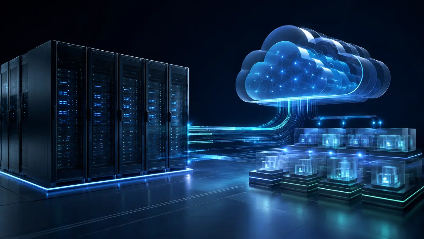 Visualisierung zum Thema Cloud & Virtualisierung von AOIT