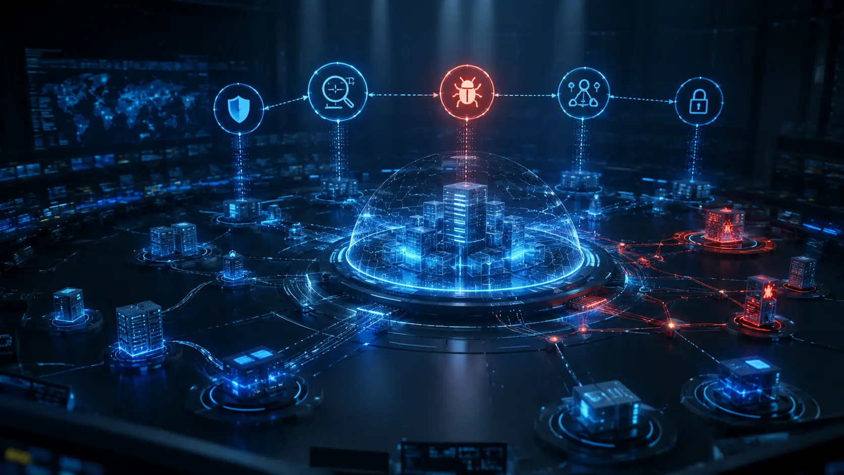 Security Operations Center mit zentraler Angriffserkennung und korrelierten Sicherheitssignalen